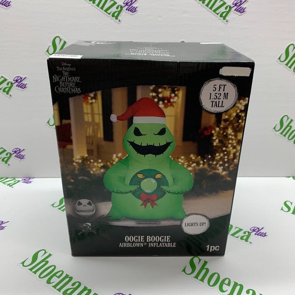 Gemmy Airblown Inflatable Nightmare Christmas Oogie Boogie Light Up 5' Feet Tall